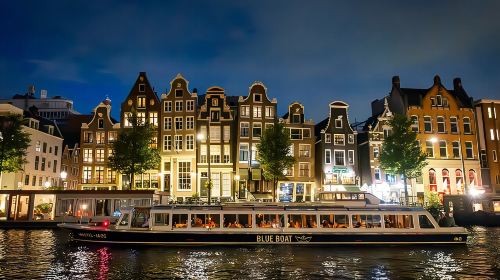 Evening Canal Cruise in Amsterdam with Wine & Cheese Option Day Tours