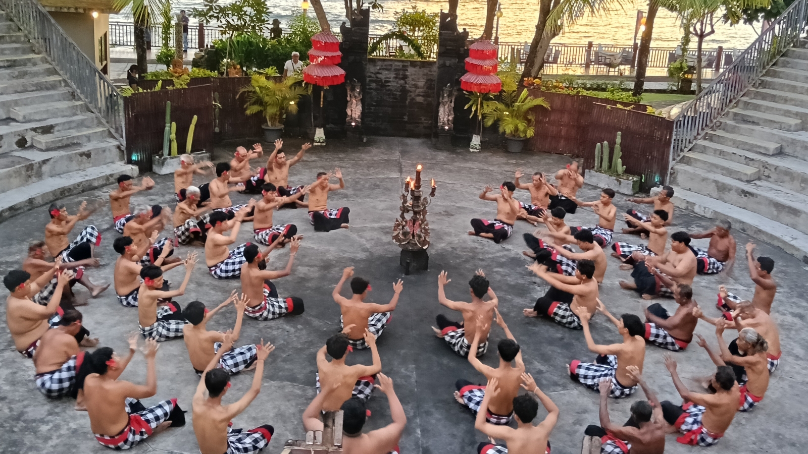 Kecak and fire dance performance at Tanah Lot