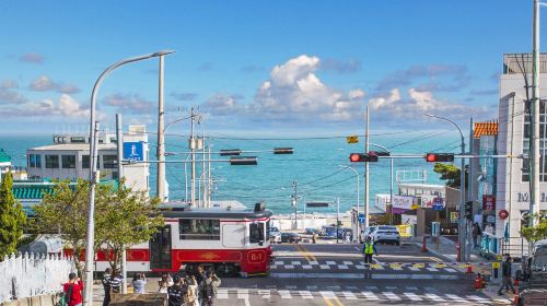 Busan One Day City Tour with Blueline Park Songjeong Beach Train (Haedong Yonggungsa Temple + Songdo Skywalk + Gamcheon Culture Village) Day Tours