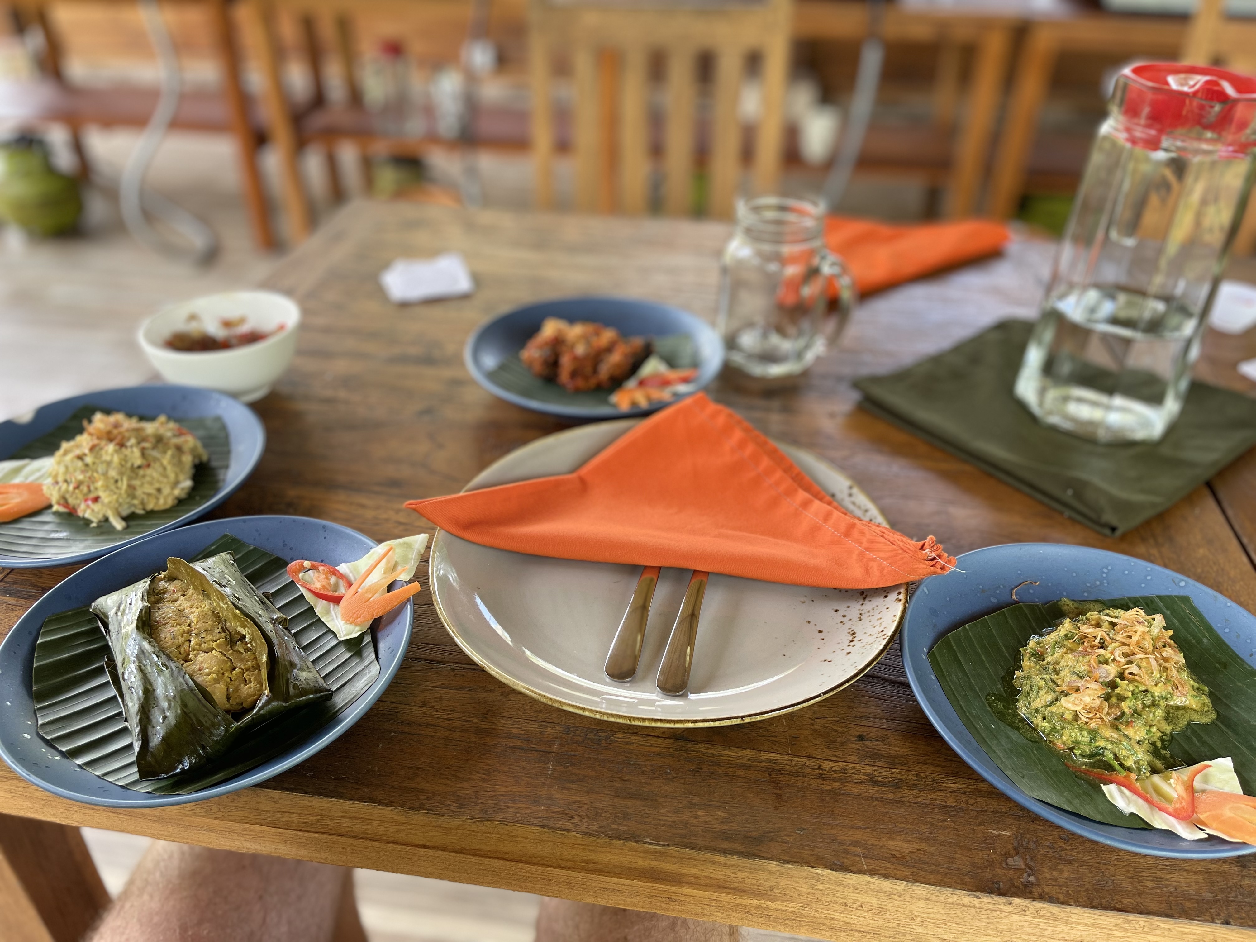 Traditional virgin coconut oil making and cooking class in a Balinese village setting