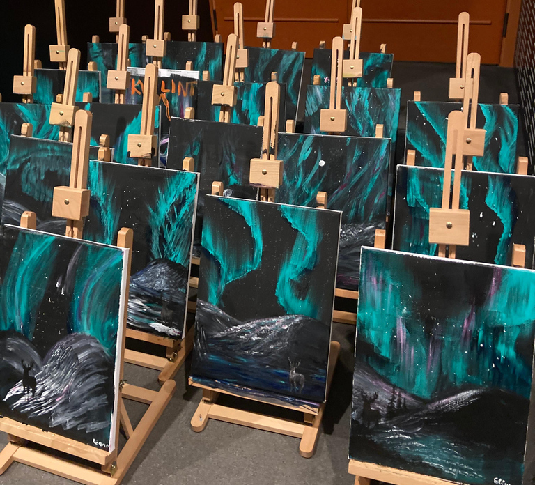 Rovaniemi: PAINT & SIP private painting workshop