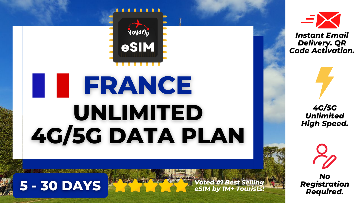 France - Unlimited 4G/5G Data eSIM