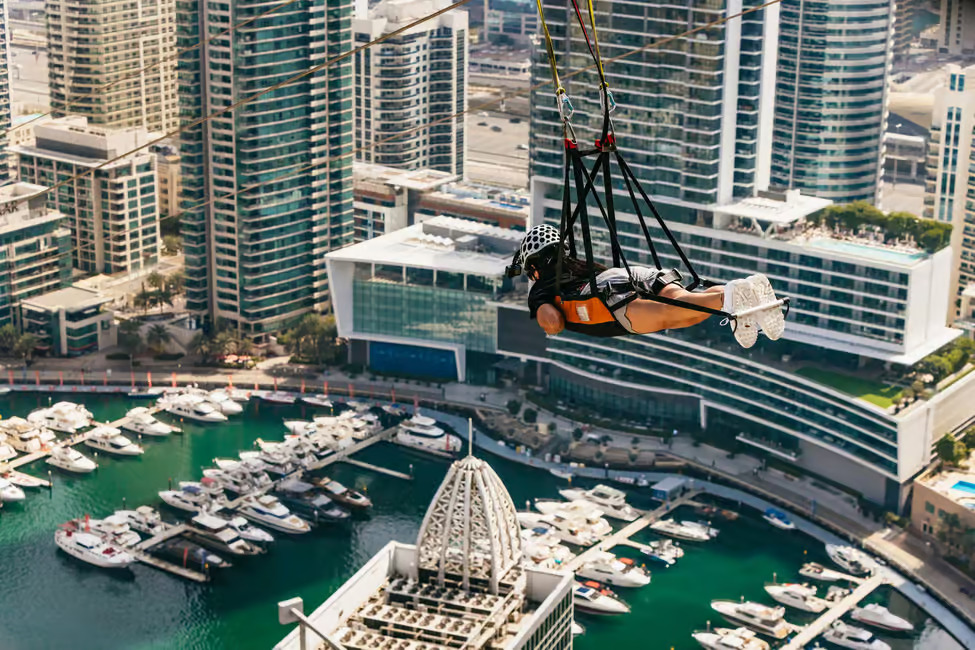 Dubai: Marina Ziplining with Photos, Video, and Meal - HolidaySG