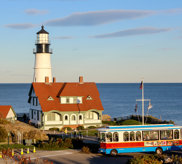 Portland: Trolley City Tour with Portland Head Light Stop