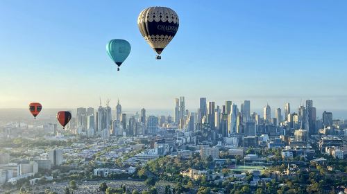 "Australia Global Hot Air Balloon Direct Sales" Melbourne city hot air balloon ride including flight photos
