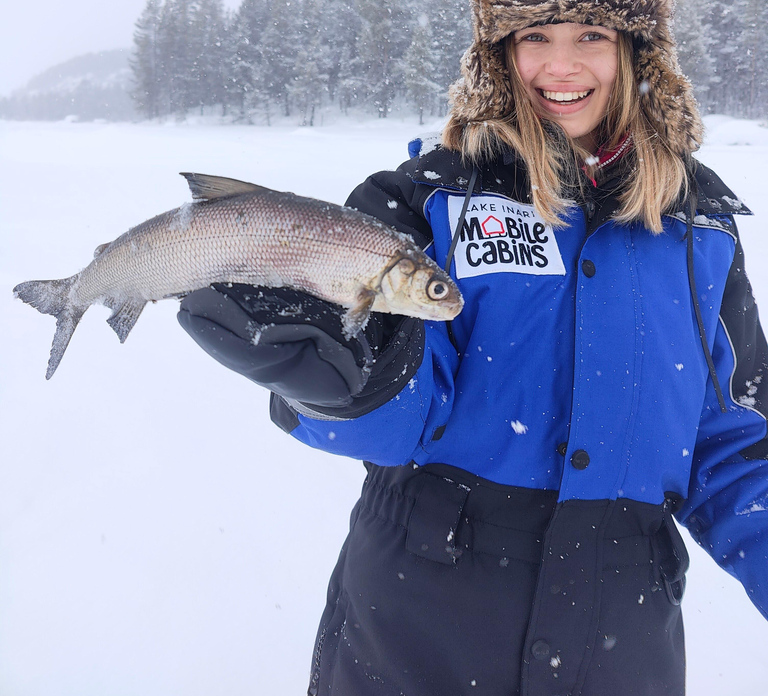 Inari: 2 hour Ice Fishing at Lake Inari