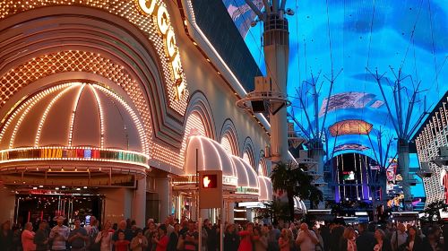 Downtown Las Vegas Fremont Street after dark