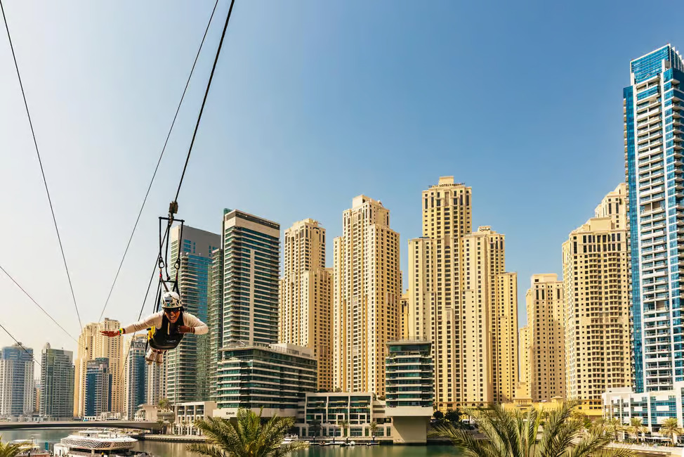 Dubai: Marina Ziplining with Photos, Video, and Meal - HolidaySG