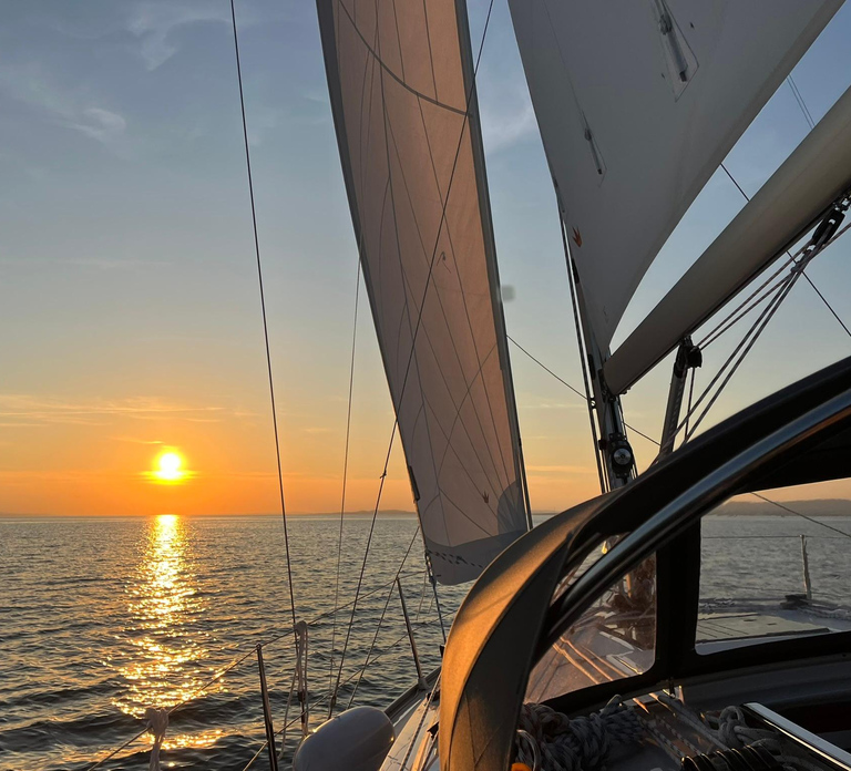 Sunset sailing on Lake Constance