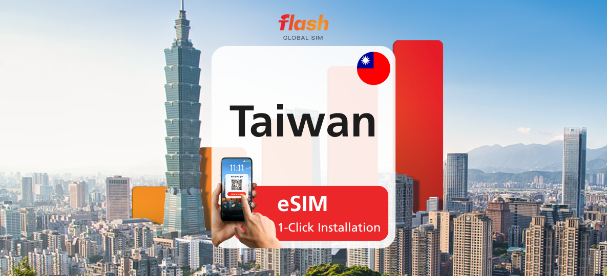 Taiwan eSIM 5G - Unlimited Data - Hotspot Supported - Flash Global SIM - HolidaySG