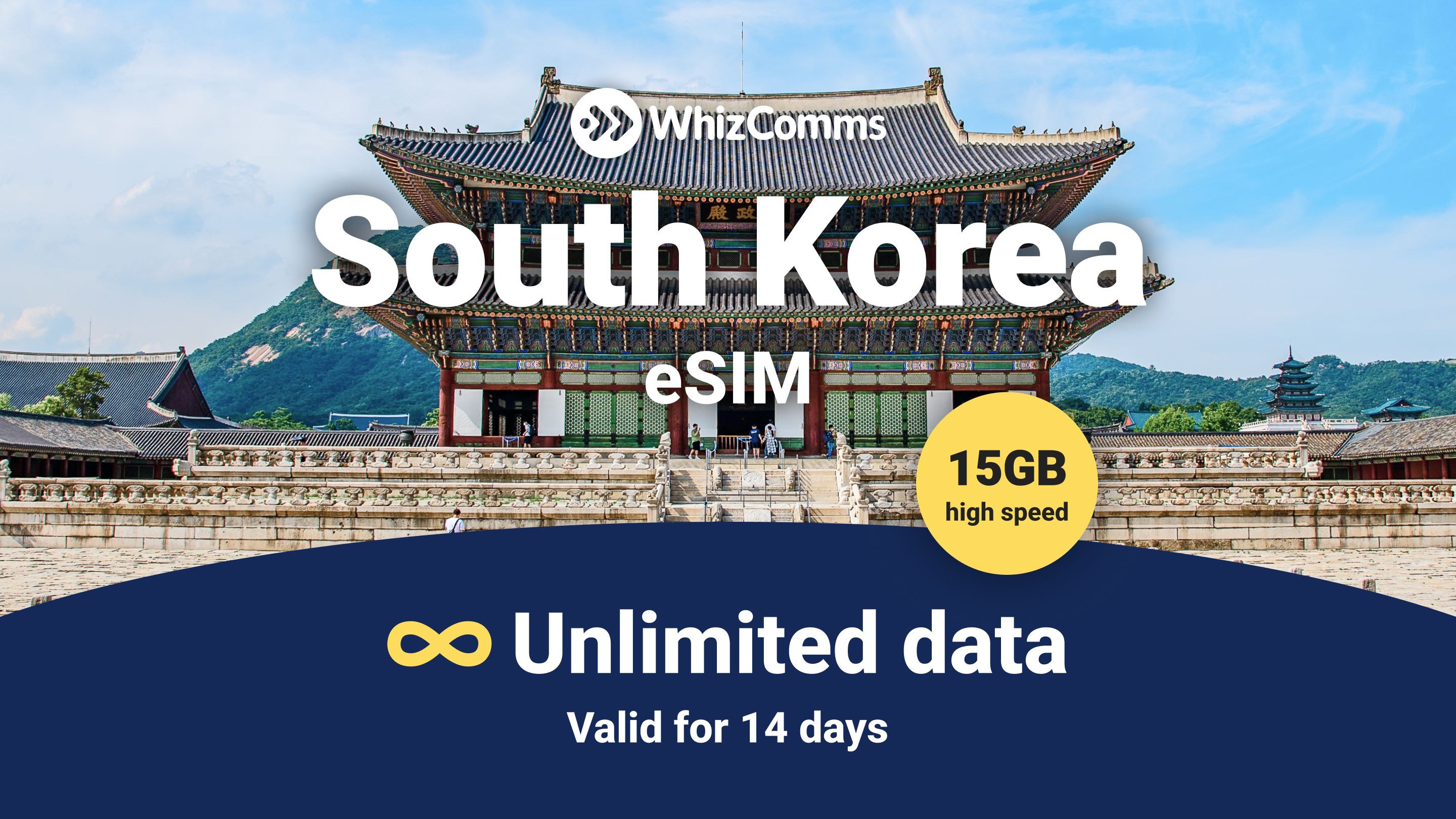 14-Day 15GB Unlimited South Korea Traveller eSIM – Instant Activation & Nationwide Coverage