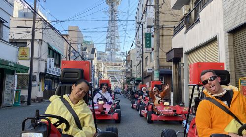 Street Kart | Osaka Street Go-Kart Experience | Passing Popular Attractions like Dotonbori and America Mura