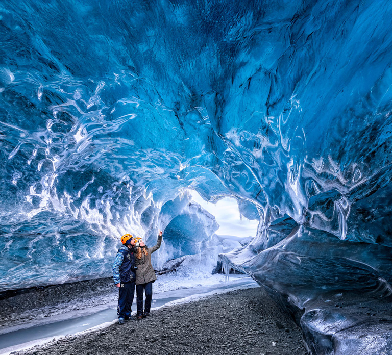 From Jökulsárlón: Crystal Blue Ice Cave Super Jeep Tour