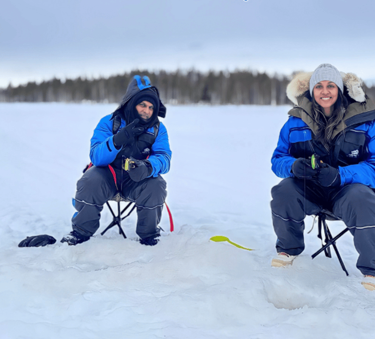 Rovaniemi: Ice Fishing from Private Lakefront Property & BBQ