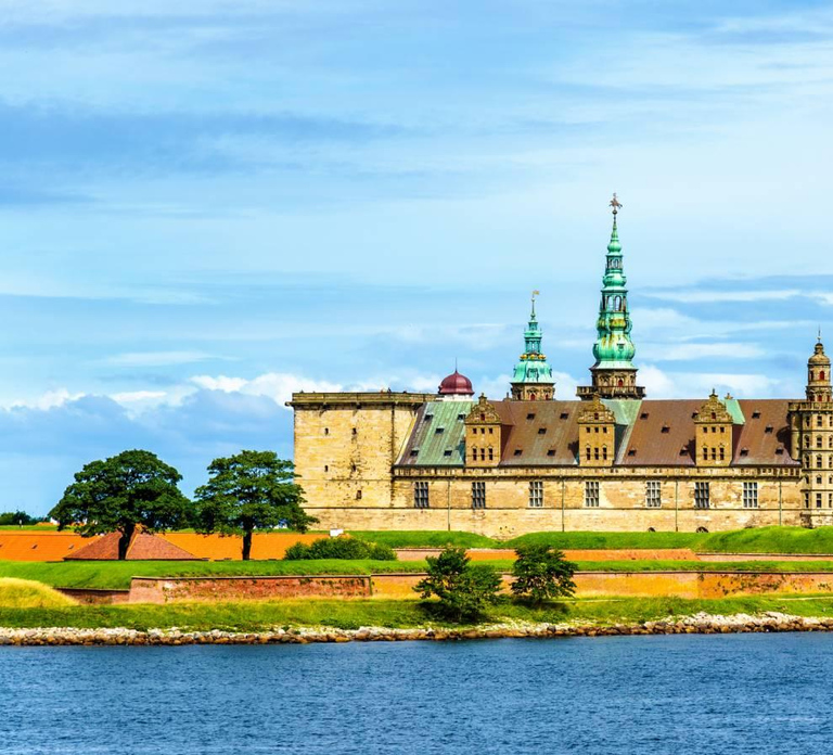 Castles of Kronborg and Frederiksborg from Copenhagen by Car