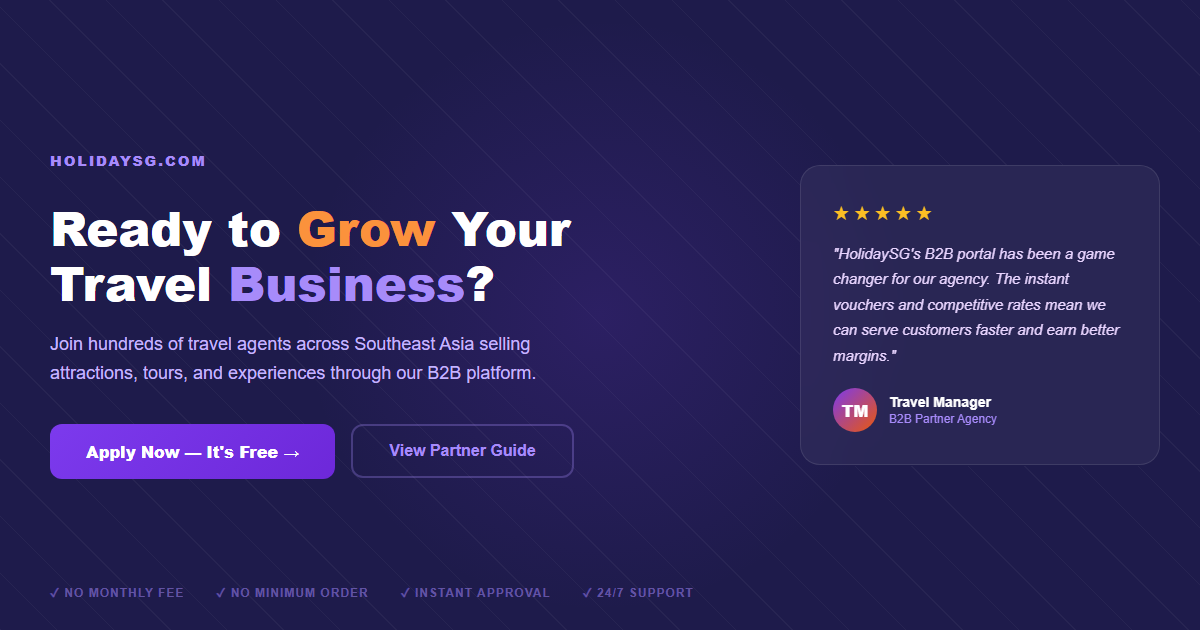 Join HolidaySG B2B Partner Program