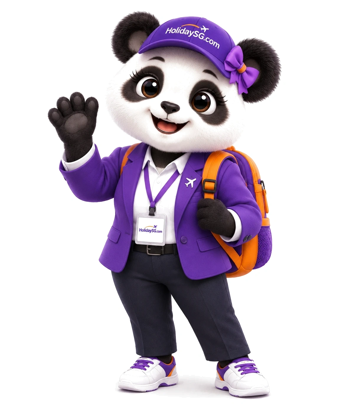 HolidaySG panda mascot