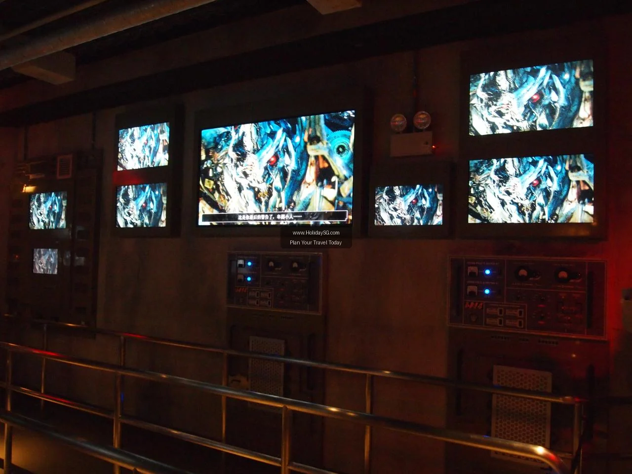 Themed rides and buildings inside Universal Studios Singapore