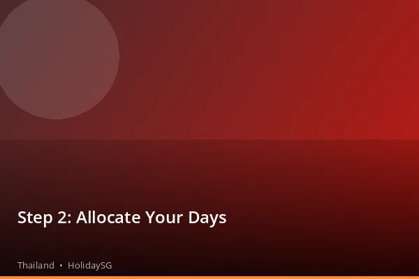 Step 2: Allocate Your Days - Thailand | HolidaySG