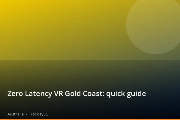 Zero Latency VR Gold Coast: quick guide - Australia | HolidaySG