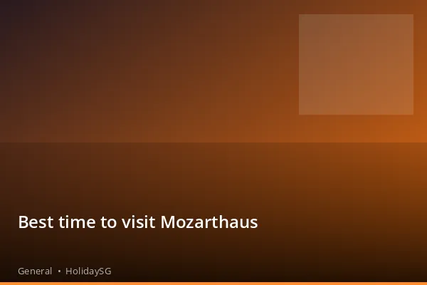 Best time to visit Mozarthaus - General | HolidaySG