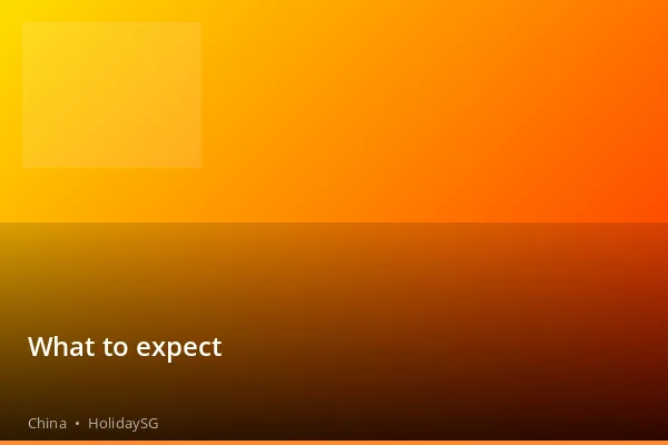 What to expect - China | HolidaySG