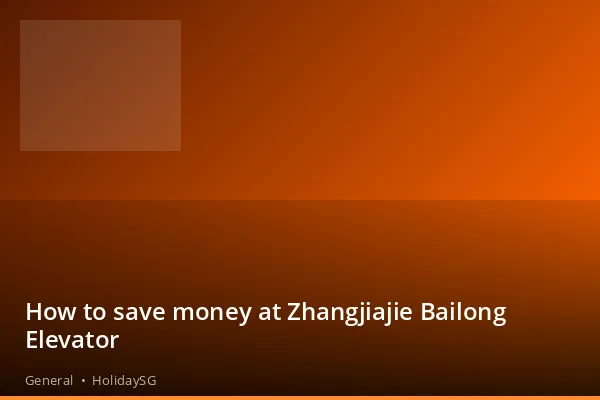How to save money at Zhangjiajie Bailong Elevator - General | HolidaySG