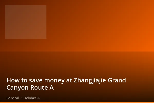 How to save money at Zhangjiajie Grand Canyon Route A - General | HolidaySG
