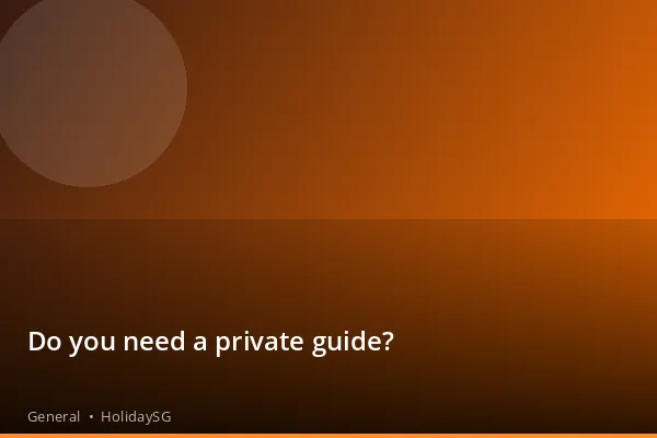 Do you need a private guide? - General | HolidaySG