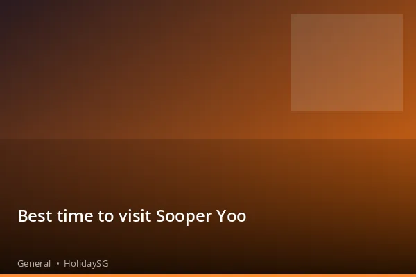 Best time to visit Sooper Yoo - General | HolidaySG