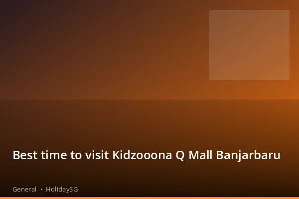 Best time to visit Kidzooona Q Mall Banjarbaru - General | HolidaySG