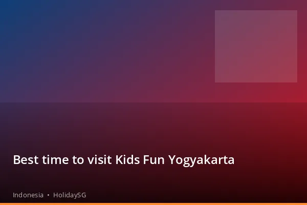 Best time to visit Kids Fun Yogyakarta - Indonesia | HolidaySG