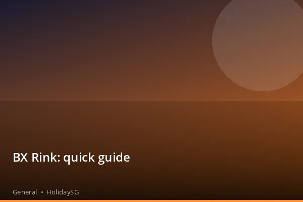 BX Rink: quick guide - General | HolidaySG