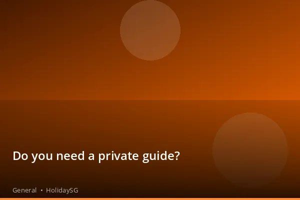 Do you need a private guide? - General | HolidaySG