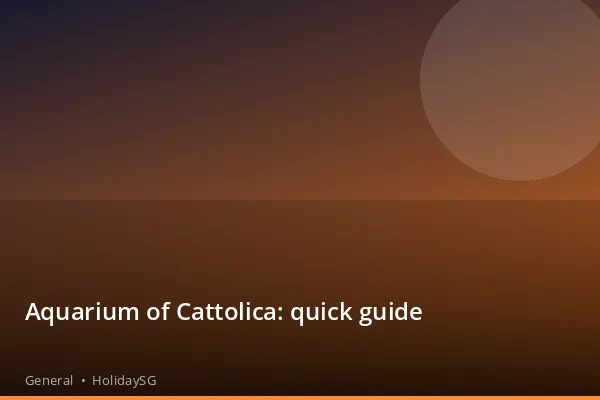 Aquarium of Cattolica: quick guide - General | HolidaySG