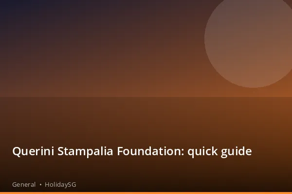 Querini Stampalia Foundation: quick guide - General | HolidaySG