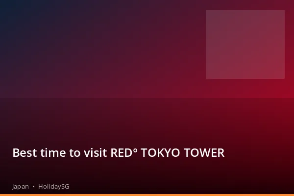 Best time to visit RED° TOKYO TOWER - Japan | HolidaySG