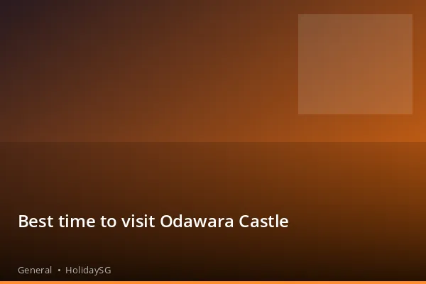 Best time to visit Odawara Castle - General | HolidaySG