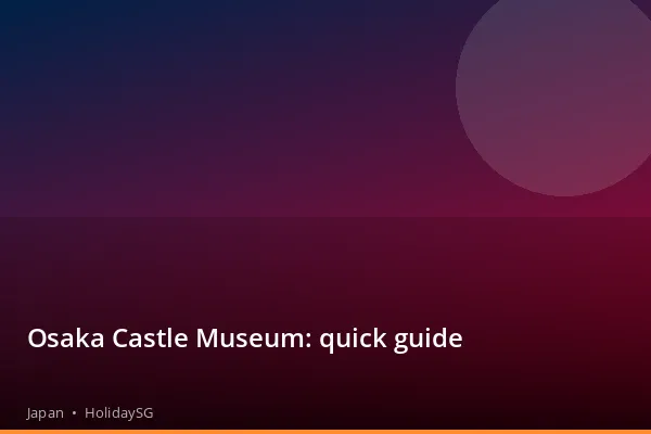 Osaka Castle Museum: quick guide - Japan | HolidaySG