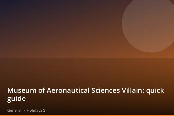 Museum of Aeronautical Sciences Villain: quick guide - General | HolidaySG
