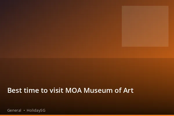 Best time to visit MOA Museum of Art - General | HolidaySG