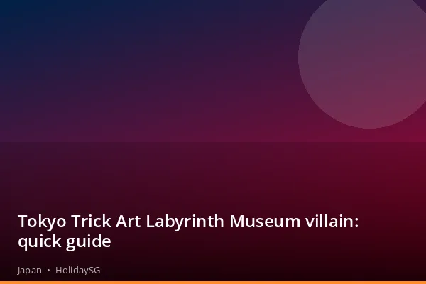 Tokyo Trick Art Labyrinth Museum villain: quick guide - Japan | HolidaySG