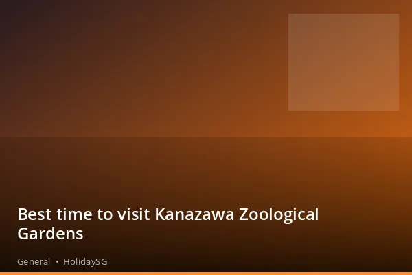 Best time to visit Kanazawa Zoological Gardens - General | HolidaySG
