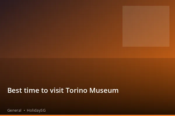 Best time to visit Torino Museum - General | HolidaySG
