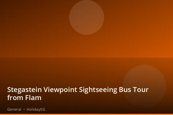 Stegastein Viewpoint Sightseeing Bus Tour from Flam - General | HolidaySG