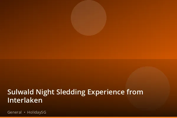 Sulwald Night Sledding Experience from Interlaken - General | HolidaySG