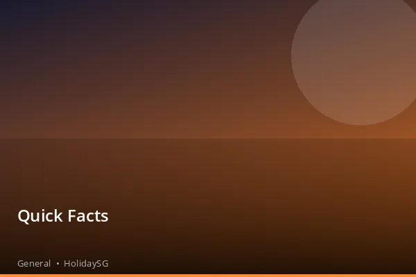 Quick Facts - General | HolidaySG