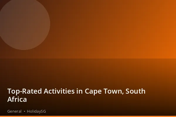Top-Rated Activities in Cape Town, South Africa - General | HolidaySG
