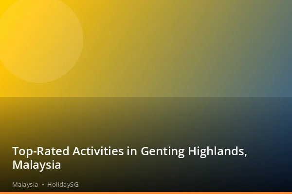 Top-Rated Activities in Genting Highlands, Malaysia - Malaysia | HolidaySG