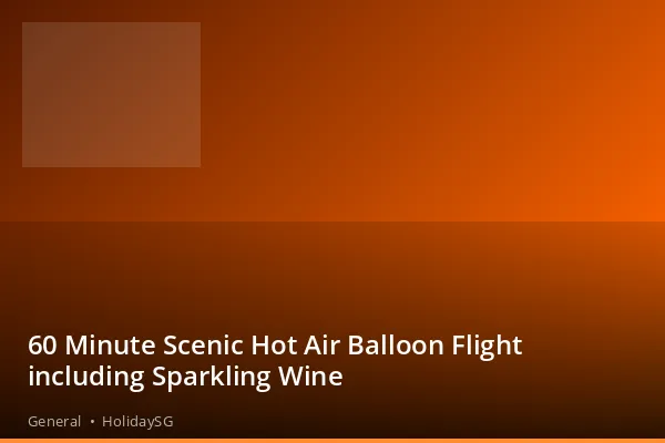 60 Minute Scenic Hot Air Balloon Flight including Sparkling Wine - General | HolidaySG